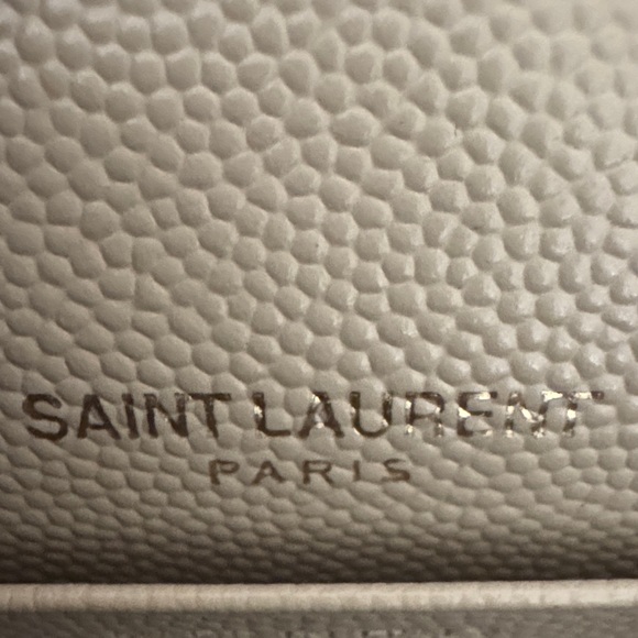 Saint Laurent Beige Quilted Leather Chain Wallet - Picture 7 of 13